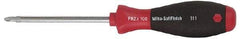 Wiha - #3, 10-3/4" OAL, Round Shaft Phillips Screwdriver - 6" Blade Length, Ergonomic Handle - Exact Industrial Supply