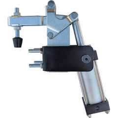 Gibraltar - 600 Lb Inner Hold Capacity, Horiz Mount, Air Power Hold-Down Toggle Clamp - 1/8 NPT Port, 88° Bar Opening, 3.84" Height Under Bar - Exact Industrial Supply