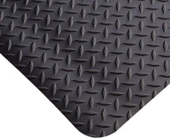 PRO-SAFE - 7' Long x 3' Wide, Dry Environment, Anti-Fatigue Matting - Black, Vinyl with Vinyl Sponge Base, Beveled on 4 Sides - Exact Industrial Supply