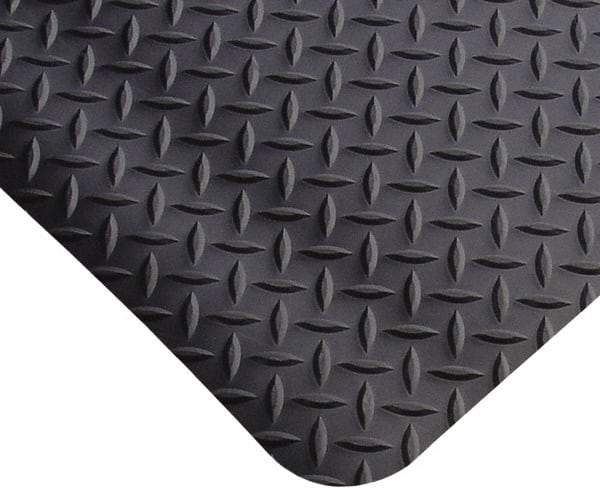 PRO-SAFE - 22' Long x 2' Wide, Dry Environment, Anti-Fatigue Matting - Black, Vinyl with Vinyl Sponge Base, Beveled on 4 Sides - Exact Industrial Supply