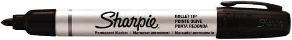 Sharpie - Black Permanent Marker - Bullet Medium Tip, AP Nontoxic Ink - Exact Industrial Supply