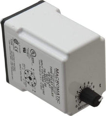 Macromatic - 8 Pin, Multiple Range DPDT Time Delay Relay - 10 Contact Amp, 240 VAC, Knob - Exact Industrial Supply