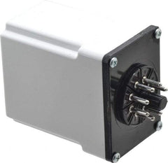 Macromatic - 8 Pin, Multiple Range DPDT Time Delay Relay - 10 Contact Amp, 120 VAC/VDC, Knob - Exact Industrial Supply