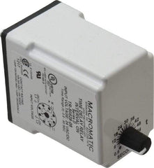 Macromatic - 8 Pin, Multiple Range DPDT Time Delay Relay - 10 Contact Amp, 24 VAC/VDC, Knob - Exact Industrial Supply