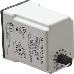 Macromatic - 11 Pin, Multiple Range DPDT Time Delay Relay - 10 Contact Amp, 120 VAC/VDC, Knob - Exact Industrial Supply