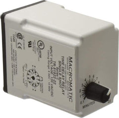 Macromatic - 11 Pin, 10 min Delay, Multiple Range DPDT Time Delay Relay - 10 Contact Amp, 120 VAC/VDC, Knob - Exact Industrial Supply