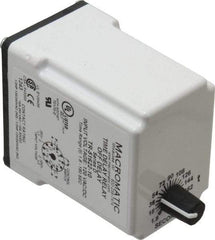 Macromatic - 11 Pin, Multiple Range DPDT Time Delay Relay - 10 Contact Amp, 120 VAC/VDC, Knob - Exact Industrial Supply