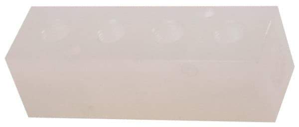 Made in USA - 1/4" Inlet, 1/8" Outlet Manifold - 3-1/4" Long x 1" Wide x 1" High, 0.17" Mount Hole, 2 Inlet Ports, 4 Outlet Ports - Exact Industrial Supply