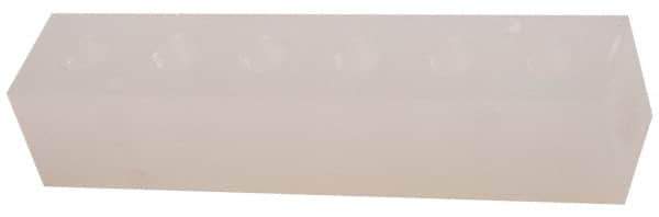 Made in USA - 1/4" Inlet, 1/8" Outlet Manifold - 4-3/4" Long x 1" Wide x 1" High, 0.17" Mount Hole, 2 Inlet Ports, 6 Outlet Ports - Exact Industrial Supply