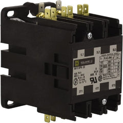 Square D - 3 Pole, 60 Amp Inductive Load, 110 Coil VAC at 50 Hz and 120 Coil VAC at 60 Hz, Definite Purpose Contactor - Exact Industrial Supply
