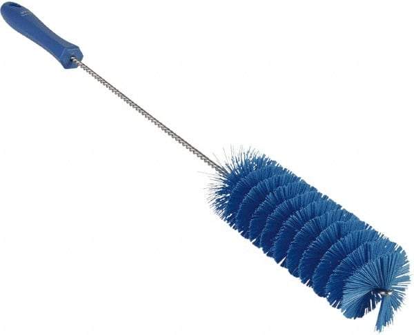Vikan - 2" Diam Polyester Valve Brush - 19-5/8" OAL, 5-15/16" Head Length, Polypropylene & Stainless Steel Handle - Exact Industrial Supply
