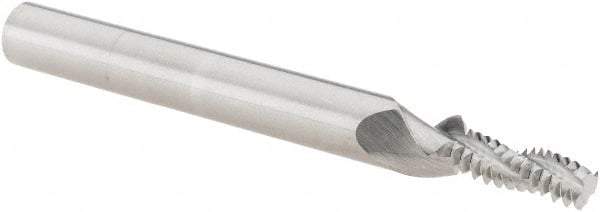 Scientific Cutting Tools - M6x1.00 Metric Coarse, 0.17" Cutting Diam, 3 Flute, Solid Carbide Helical Flute Thread Mill - Internal/External Thread, 0.528" LOC, 2-1/2" OAL, 1/4" Shank Diam - Exact Industrial Supply