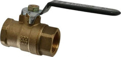 Legend Valve - 3/4" Pipe, Full Port, Brass Full Port Ball Valve - Bi-Directional, FNPT x FNPT Ends, Quarter Turn Handle, 600 WOG, 150 WSP - Exact Industrial Supply