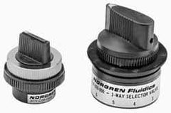 Norgren - 10-32 UNF Selector Valve - 3-Way, 10 Position, 0.03 CV Rate & Rotary Switch Detented - Exact Industrial Supply