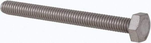 Value Collection - M4x0.70mm Metric Coarse, 40mm Length Under Head Hex Head Cap Screw - Fully Threaded, Grade 316 & Austenitic A4 Stainless Steel, Uncoated, 7mm Hex - Exact Industrial Supply