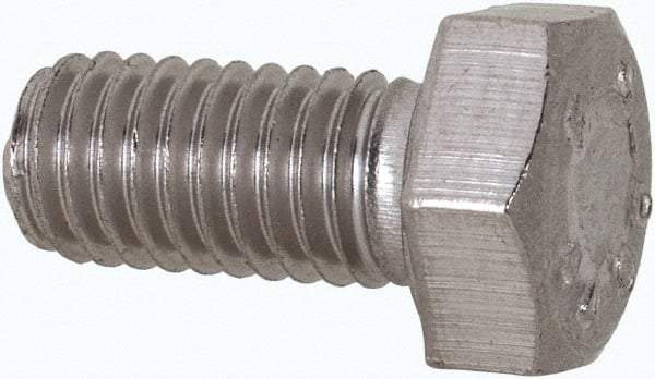 Value Collection - M5x0.80mm Metric Coarse, 10mm Length Under Head Hex Head Cap Screw - Fully Threaded, Grade 316 & Austenitic A4 Stainless Steel, Uncoated, 8mm Hex - Exact Industrial Supply