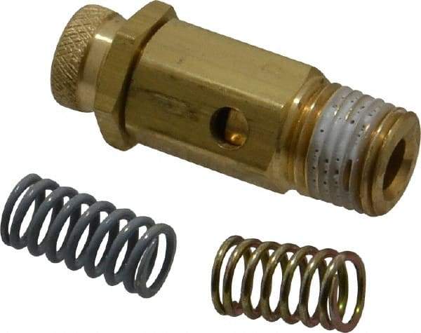 Midwest Control - 1/4" Non-Code Safety Valve - For Use with Compressed Air Systems, 1.77" High - Exact Industrial Supply