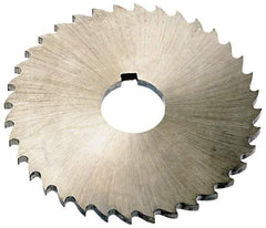 Keo - 4" Diam x 5/32" Blade Thickness x 1" Arbor Hole Diam, 40 Tooth Slitting and Slotting Saw - Arbor Connection, Right Hand, Uncoated, High Speed Steel, Concave Ground, Contains Keyway - Exact Industrial Supply