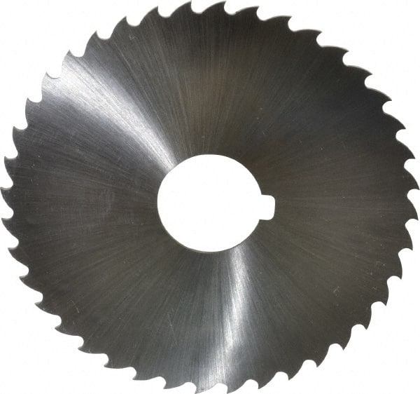 Slitting & Slotting Saw: 5″ Dia, 1/16″ Thick, 40 Teeth, High Speed Steel Bright/Uncoated, Straight