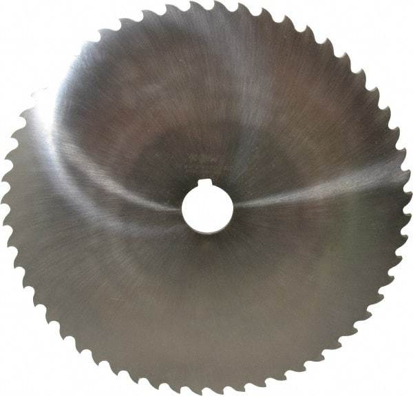 Value Collection - 10" Diam x 3/16" Blade Thickness x 1-1/4" Arbor Hole Diam, 56 Tooth Slitting and Slotting Saw - Arbor Connection, Right Hand, Uncoated, High Speed Steel, Concave Ground, Contains Keyway - Exact Industrial Supply