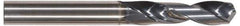 Tungaloy - 3/8" 130° Spiral Flute Solid Carbide Screw Machine Drill Bit - TiAlN Finish, Right Hand Cut, 1.692" Flute Length, 3.503" OAL, Standard Point, Straight Shank - Exact Industrial Supply