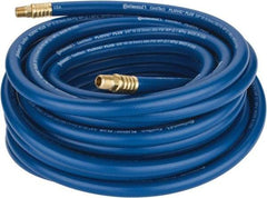 Continental ContiTech - 3/8" ID x 0.66" OD 50' Long Multipurpose Air Hose - MNPT x MNPT Ends, 300 Working psi, -10 to 158°F, 1/4" Fitting, Blue - Exact Industrial Supply