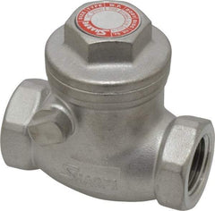 Sharpe Valves - 1/2" Stainless Steel Check Valve - FNPT x FNPT, 200 WOG - Exact Industrial Supply