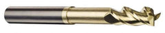 Accupro - 1", 3 Flute, Single End, Solid Carbide, 0.06" Corner Radius End Mill - 5" OAL, 37° Helix, Right Hand Flute, 1-1/4" LOC, Right Hand Cut, 2-1/8" Extended Reach - Exact Industrial Supply