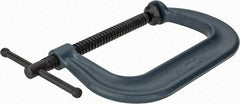 Wilton - Regular-Duty 6-1/16" Max Opening, 4-1/8" Throat Depth, Forged Steel Standard C-Clamp - 6,600 Lb Capacity, 0" Min Opening, Deep Throat - Exact Industrial Supply