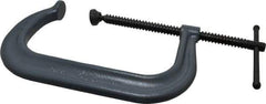 Wilton - Regular-Duty 8-1/4" Max Opening, 5" Throat Depth, Forged Steel Standard C-Clamp - 6,900 Lb Capacity, 0" Min Opening, Deep Throat - Exact Industrial Supply