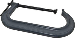 Wilton - Regular-Duty 10-1/8" Max Opening, 6" Throat Depth, Forged Steel Standard C-Clamp - 8,000 Lb Capacity, 2" Min Opening, Deep Throat - Exact Industrial Supply