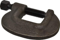 Wilton - Extra Heavy-Duty 1-3/4" Max Opening, 1-3/16" Throat Depth, Forged Steel Standard C-Clamp - 8,750 Lb Capacity, 0" Min Opening, Standard Throat Depth, Cold Drawn Steel Screw - Exact Industrial Supply