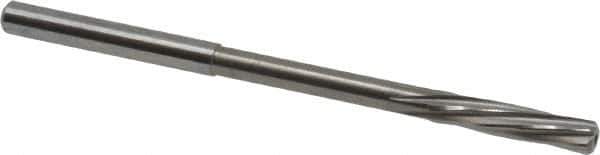 Magafor - 4.4mm Solid Carbide 6 Flute Chucking Reamer - Spiral Flute, 0.177" Straight Shank, 53/64" Flute Length, 3-5/32" OAL - Exact Industrial Supply