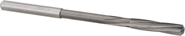 Magafor - 4.45mm Solid Carbide 6 Flute Chucking Reamer - Spiral Flute, 0.177" Straight Shank, 53/64" Flute Length, 3-5/32" OAL - Exact Industrial Supply