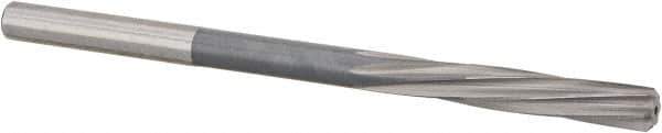 Magafor - 5.65mm Solid Carbide 6 Flute Chucking Reamer - Spiral Flute, 0.216" Straight Shank, 1-1/32" Flute Length, 3-21/32" OAL - Exact Industrial Supply