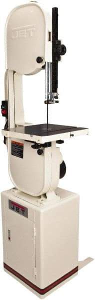 Jet - 13-1/2 Inch Throat Capacity, Variable Speed Pulley Vertical Bandsaw - 1500, 3000 SFPM, 1-1/4 HP, Single Phase - Exact Industrial Supply