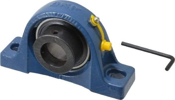 SKF - 1-1/4" ID, Ball Bearing Pillow Block - 1-1/4 Inch Shaft, - Exact Industrial Supply