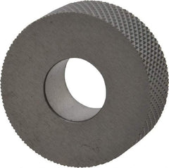 Made in USA - 1-1/4" Diam, 90° Tooth Angle, 20 TPI, Standard (Shape), Form Type High Speed Steel Female Diamond Knurl Wheel - 1/2" Face Width, 1/2" Hole, Circular Pitch, 30° Helix, Bright Finish, Series PH - Exact Industrial Supply