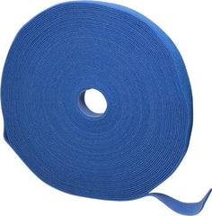 SpeedTech - 75' Long Blue Nylon & Polyethylene Hook & Loop Strap - 50 Lb Tensile Strength - Exact Industrial Supply