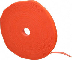 SpeedTech - 75' Long Orange Nylon & Polyethylene Hook & Loop Strap - 50 Lb Tensile Strength - Exact Industrial Supply