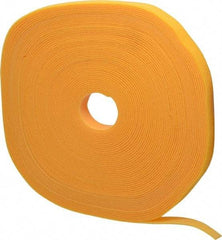 SpeedTech - 75' Long Yellow Nylon & Polyethylene Hook & Loop Strap - 50 Lb Tensile Strength - Exact Industrial Supply