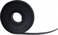 SpeedTech - 15' Long Black Nylon & Polyethylene Hook & Loop Strap - 50 Lb Tensile Strength - Exact Industrial Supply