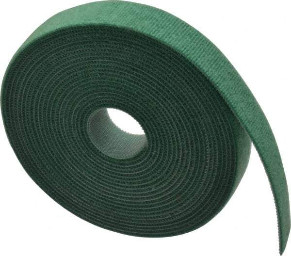SpeedTech - 15' Long Green Nylon & Polyethylene Hook & Loop Strap - 50 Lb Tensile Strength - Exact Industrial Supply