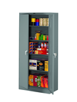 36"W x 18"D x 78"H Storage Cabinet, Welded Set Up, with 4 Adj. Shelves, Levelers, - Exact Industrial Supply