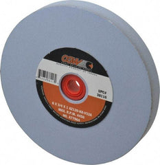 Camel Grinding Wheels - 120 Grit Aluminum Oxide Bench & Pedestal Grinding Wheel - 6" Diam x 1" Hole x 3/4" Thick, 4456 Max RPM, K Hardness, Fine Grade , Vitrified Bond - Exact Industrial Supply
