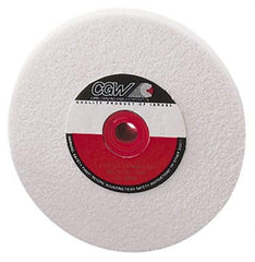 Camel Grinding Wheels - 120 Grit Aluminum Oxide Bench & Pedestal Grinding Wheel - 6" Diam x 1" Hole x 3/4" Thick, 4456 Max RPM, K Hardness, Fine Grade , Vitrified Bond - Exact Industrial Supply