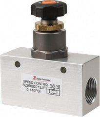 PRO-SOURCE - 3/4" NPT Inline Speed Control Valve - 0 to 140.78 psi & Aluminum Alloy Material - Exact Industrial Supply