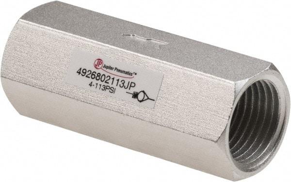 PRO-SOURCE - 1/2" Aluminum Check Valve - Inline, FNPT x FNPT - Exact Industrial Supply