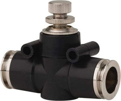 PRO-SOURCE - 1/2" Tube OD Inline Flow Control Valve - 0 to 113.76 psi & Techno Polymer, Brass, Steel Material - Exact Industrial Supply