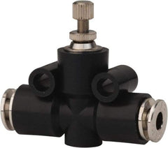 PRO-SOURCE - 5/32" Tube OD Inline Flow Control Valve - 0 to 113.76 psi & Techno Polymer, Brass, Steel Material - Exact Industrial Supply